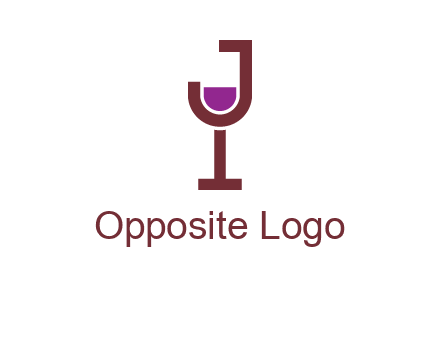 letter merged of a wine glass logo