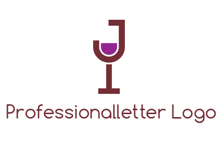 letter merged of a wine glass logo