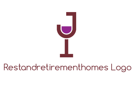 letter merged of a wine glass logo