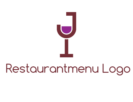 letter merged of a wine glass logo