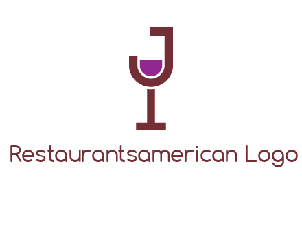 letter merged of a wine glass logo
