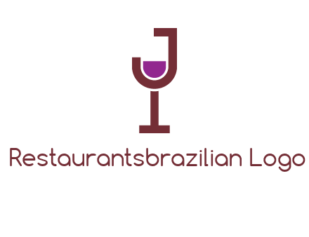 letter merged of a wine glass logo