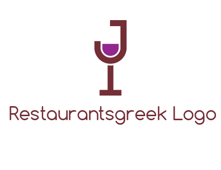 letter merged of a wine glass logo