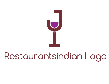 letter merged of a wine glass logo