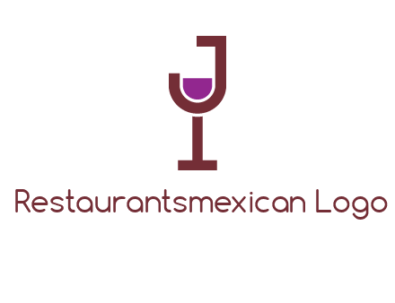 letter merged of a wine glass logo