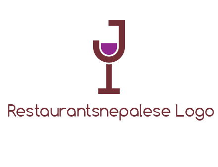 letter merged of a wine glass logo