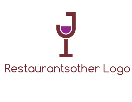 letter merged of a wine glass logo