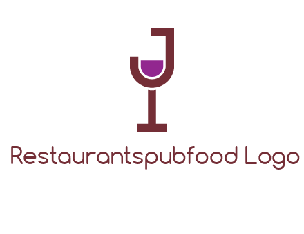 letter merged of a wine glass logo