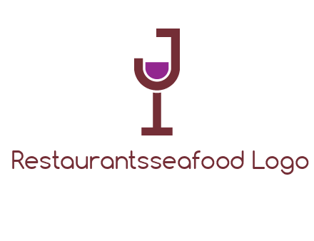 letter merged of a wine glass logo