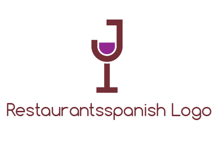 letter merged of a wine glass logo