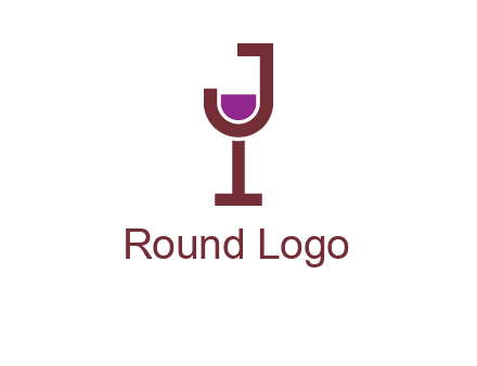 letter merged of a wine glass logo