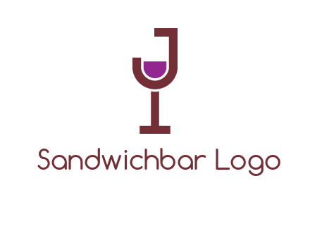 letter merged of a wine glass logo