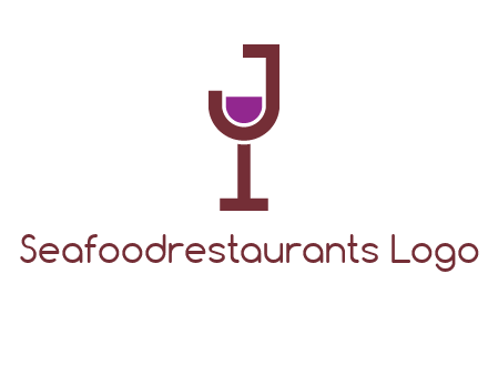 letter merged of a wine glass logo