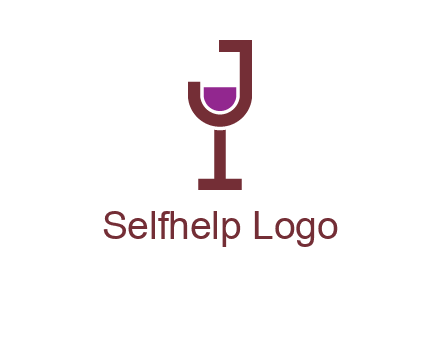 letter merged of a wine glass logo