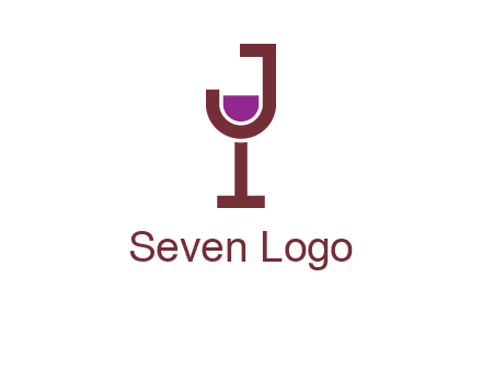 letter merged of a wine glass logo