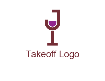 letter merged of a wine glass logo