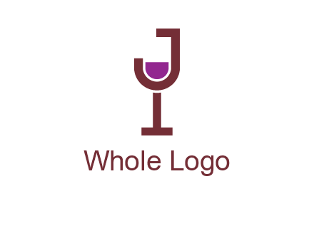 letter merged of a wine glass logo