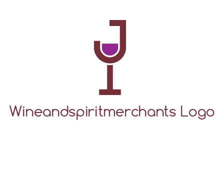 letter merged of a wine glass logo