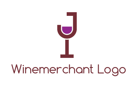 letter merged of a wine glass logo
