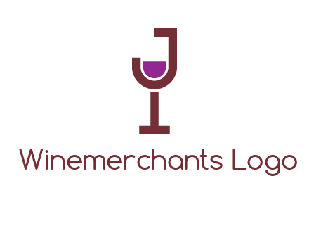 letter merged of a wine glass logo