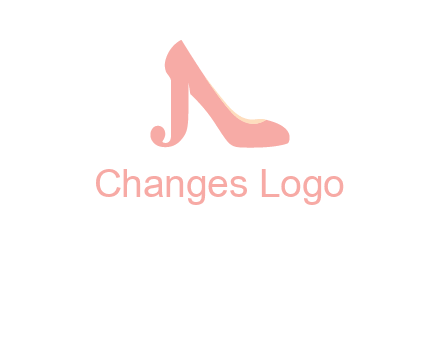 shoe combined with letter j logo