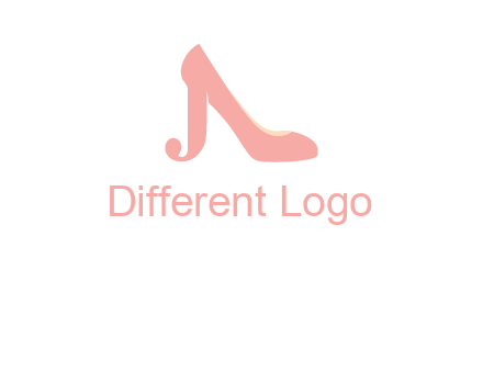 shoe combined with letter j logo