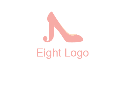 shoe combined with letter j logo