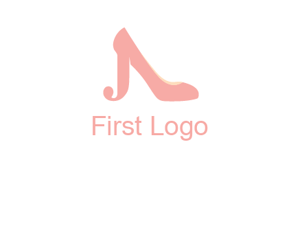 shoe combined with letter j logo