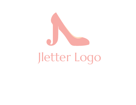 shoe combined with letter j logo