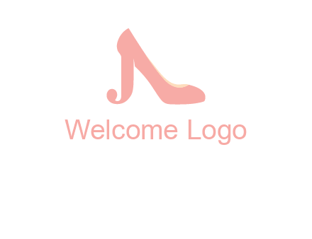 shoe combined with letter j logo