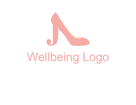 shoe combined with letter j logo