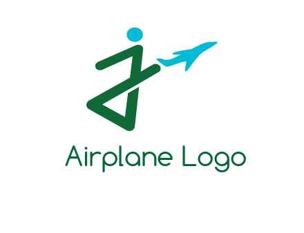 Airplane is passing by letter j logo