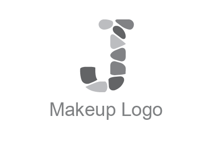 Stones forming letter j logo