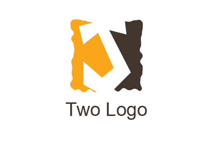 negative spacing letter J in abstract shape
