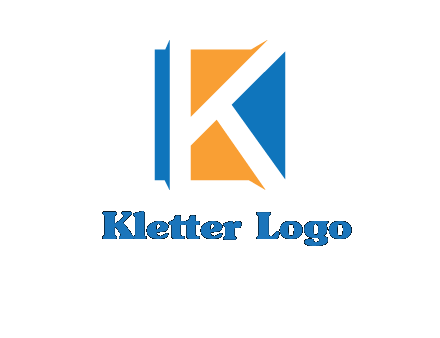 letter k inside square shape logo