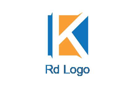 letter k inside square shape logo