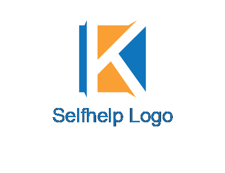 letter k inside square shape logo
