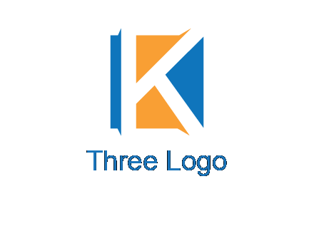 letter k inside square shape logo