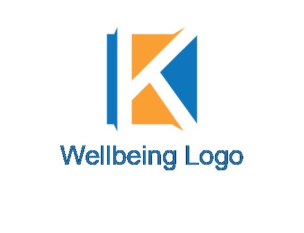 letter k inside square shape logo
