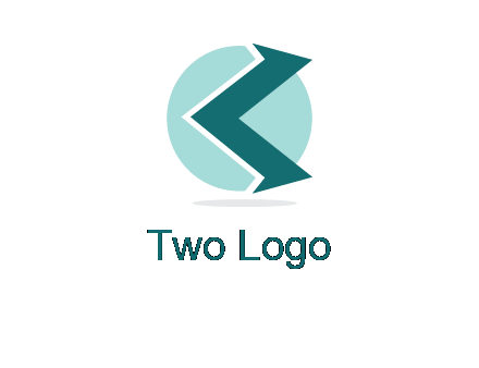 abstract shape in circle forming letter K