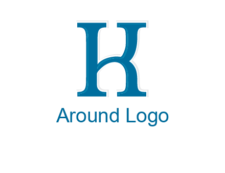 letter K also forming letter H