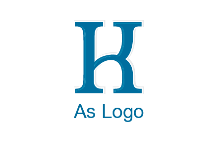 letter K also forming letter H