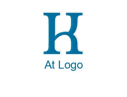 letter K also forming letter H