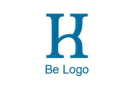 letter K also forming letter H