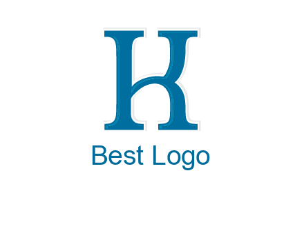 letter K also forming letter H