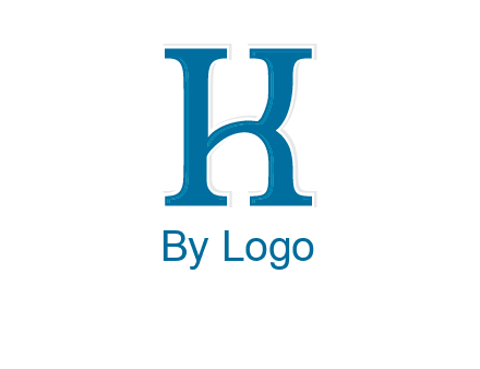 letter K also forming letter H