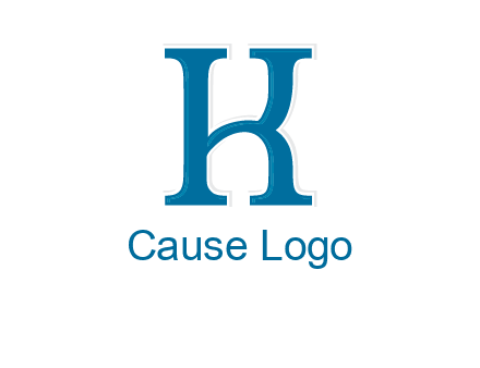 letter K also forming letter H