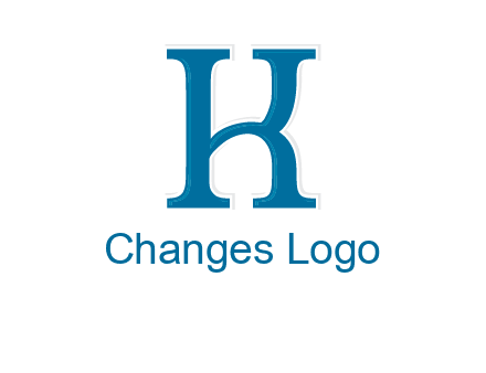letter K also forming letter H
