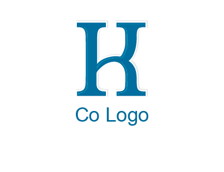 letter K also forming letter H