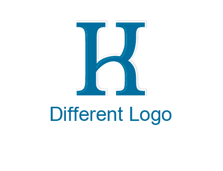 letter K also forming letter H